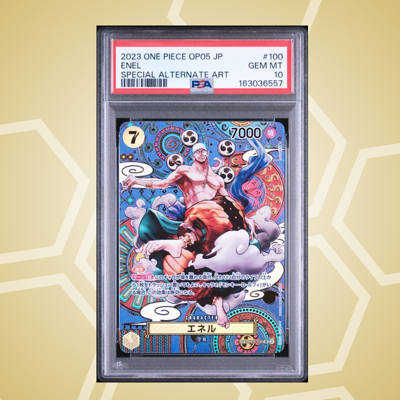 2023 One Piece Japanese Op05-Awakening Of The New Era #100 Enel Special Alternate Art – PSA 10