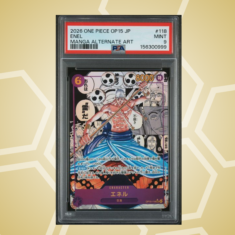 2026 One Piece Japanese Op15-Adventure On Kami'S Island #118 Enel Manga Alternate Art – PSA 9