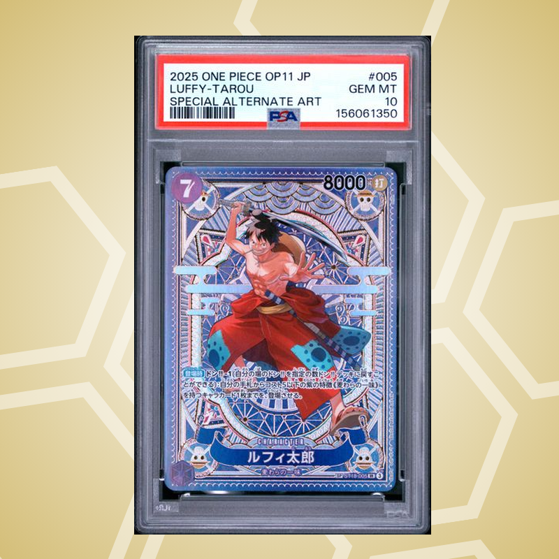 2025 One Piece Japanese Op11-A Fist Of Divine Speed #005 Luffy-Tarou Special Alternate Art – PSA 10