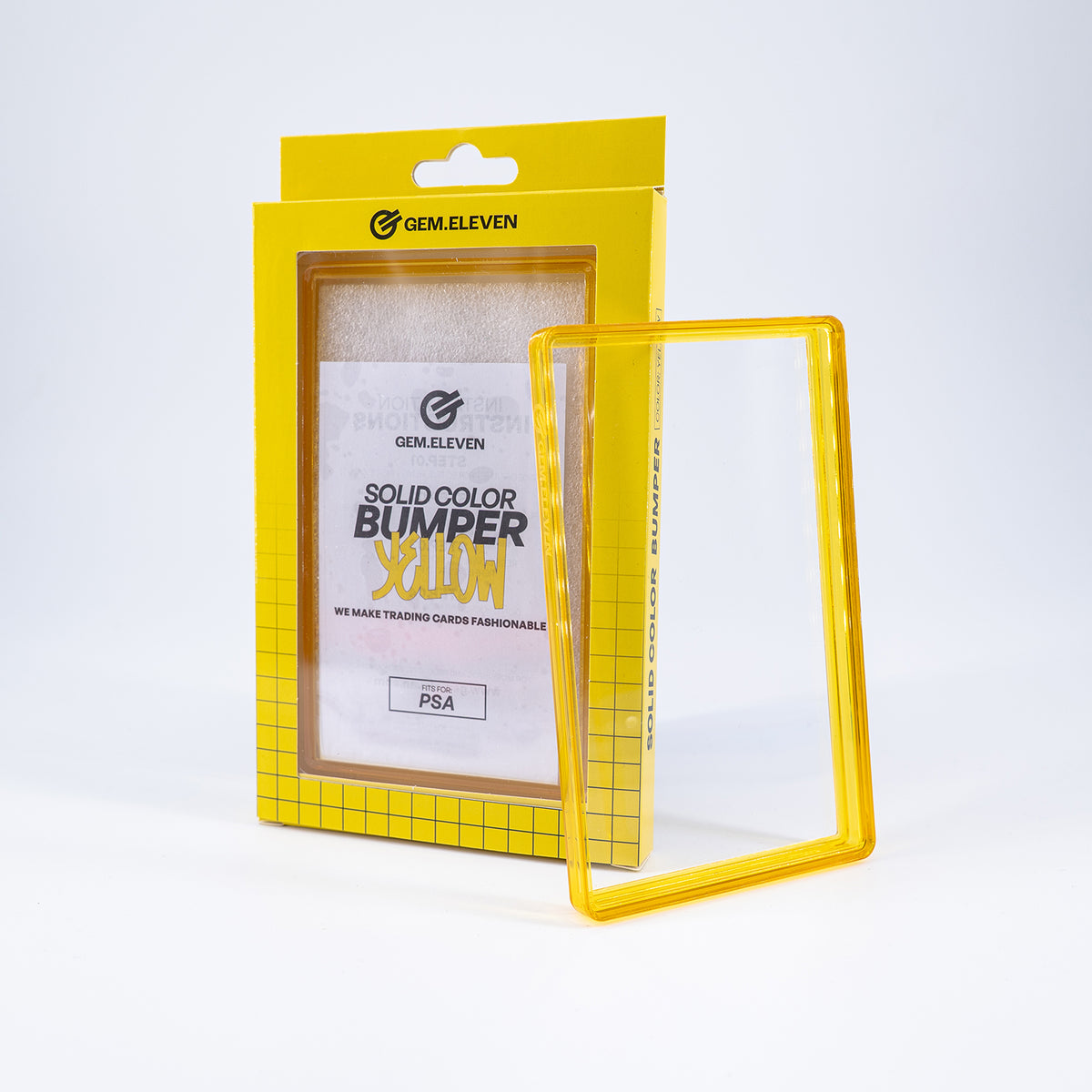 Gem.Eleven Solid Slab Bumper Gelb (PSA) – Schutzrahmen für gegradete Karten