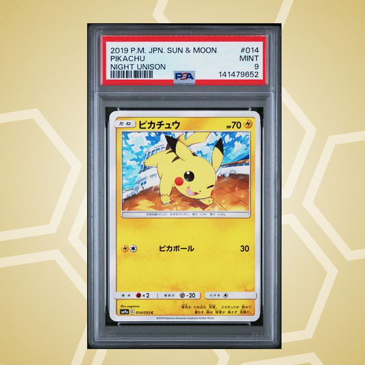 Pikachu – Sun & Moon Strength Expansion Pack Night Unison JP – PSA 9