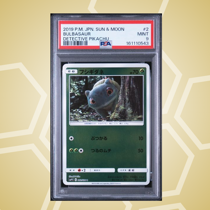 Bisasam (Bulbasaur) – Sun & Moon Detective Pikachu JP – PSA 9 (2019)