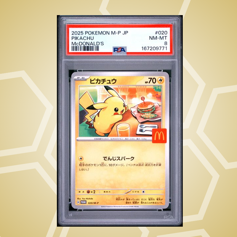 Pikachu – M-P Promo JP – PSA 8 (2025)