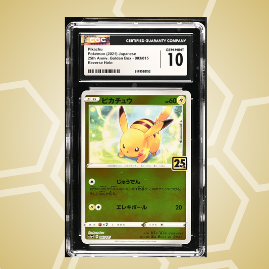 Pikachu Reverse Holo – 25Th Anniv. Golden Box JP – CGC 10 (2021)