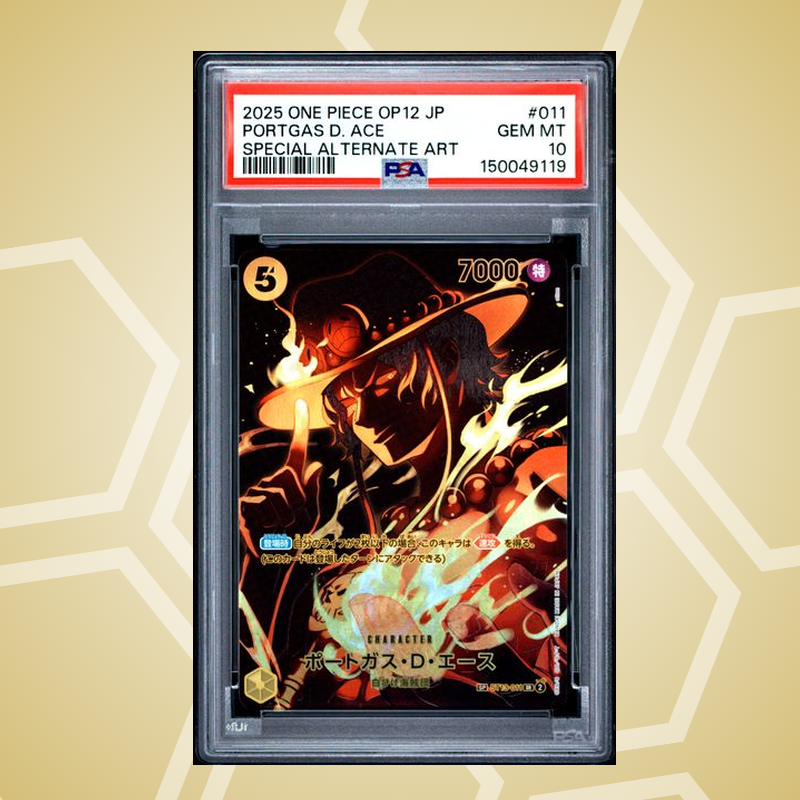 2025 One Piece Japanese Op12-Legacy Of The Master #011 Portgas D. Ace Special Alternate Art – PSA 10