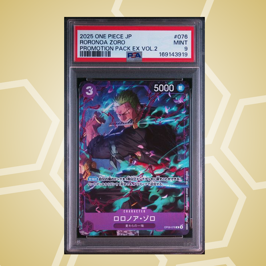 2025 One Piece Japanese Promotion Pack EX Vol.2 #076 Roronoa Zoro – PSA 9