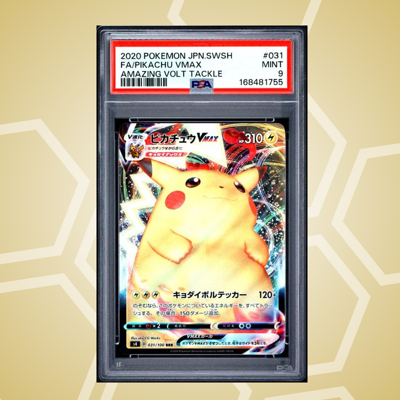 Pikachu VMAX Full Art – Sword & Shield Amazing Volt Tackle JP – PSA 9
