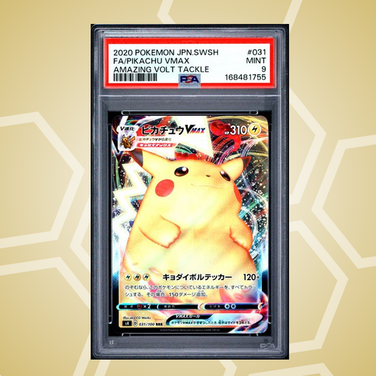 Pikachu VMAX Full Art – Sword & Shield Amazing Volt Tackle JP – PSA 9