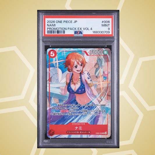 2026 One Piece Japanese Promotion Pack EX Vol.4 #006 Nami – PSA 9