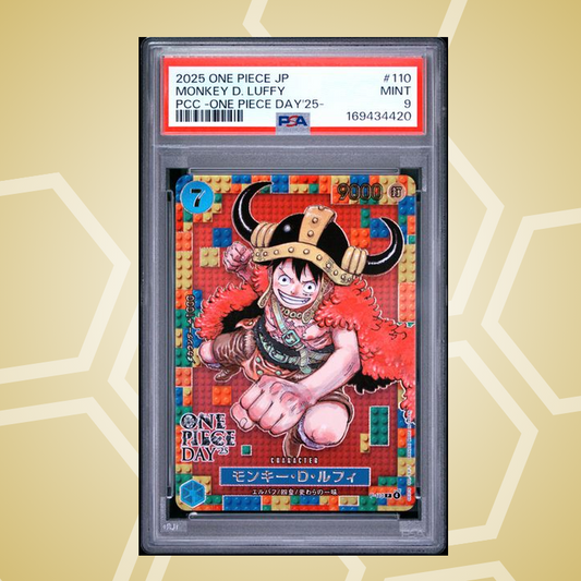 2025 One Piece Japanese Premium Card Collection -One Piece Day'25- #110 Monkey D. Luffy – PSA 9