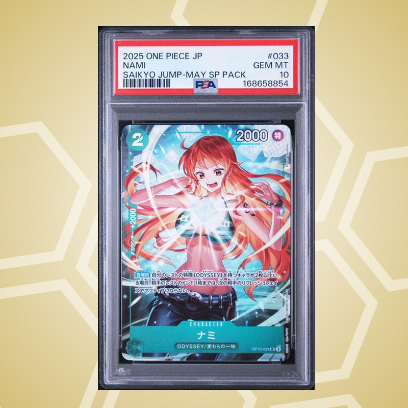 2025 One Piece Japanese Promos #033 Nami Saikyo Jump-May Sp Pack – PSA 10