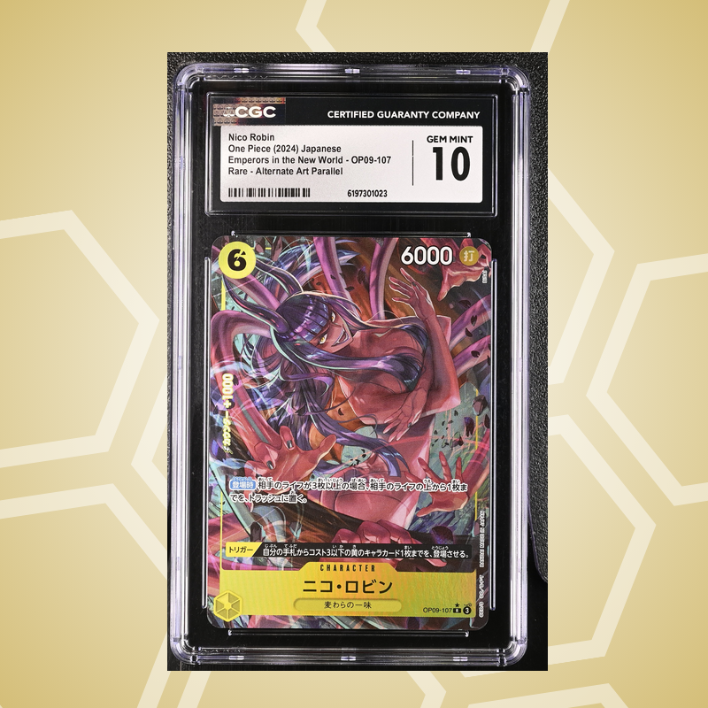 2024 One Piece Japanese Emperors In The New World #Op09-107 Nico Robin Alternate Art Parallel – CGC 10