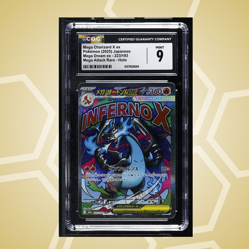 Mega-Glurak X (Charizard) ex Mega Attack Rare – Mega Dream ex JP – CGC 9
