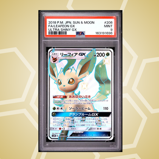 Folipurba (Leafeon) GX Full Art – Sun & Moon Ultra Shiny GX JP – PSA 9