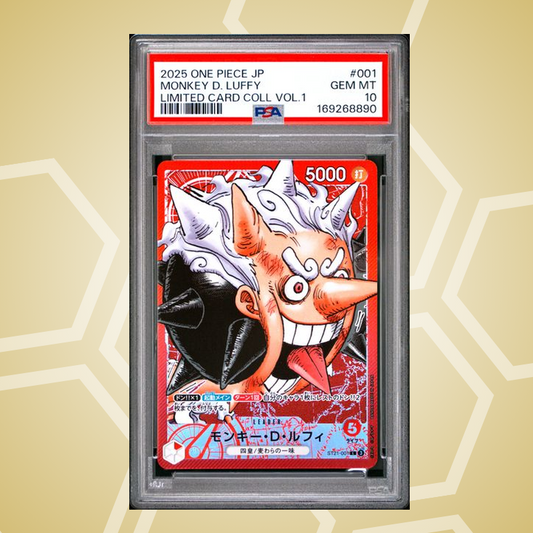 2025 One Piece Japanese Limited Card Collection Vol.1 #001 Monkey D. Luffy – PSA 10