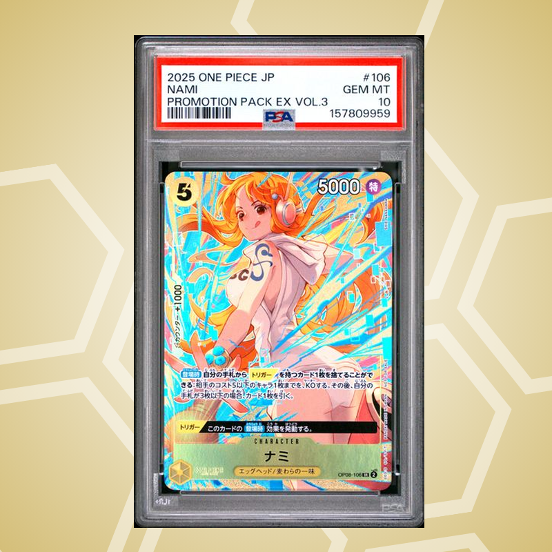 2025 One Piece Japanese Promotion Pack EX Vol.3 #106 Nami – PSA 10