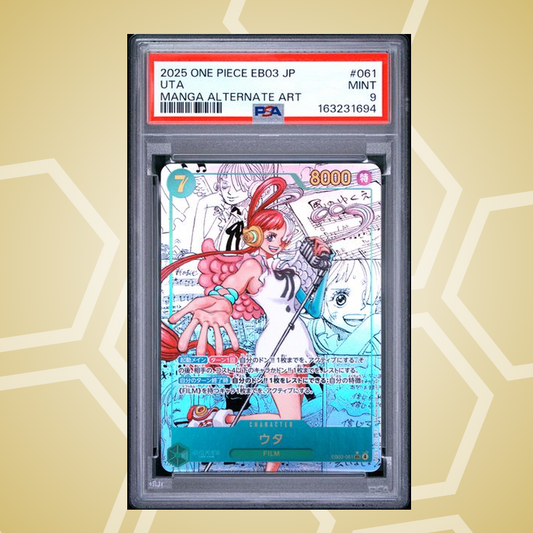 2025 One Piece Japanese Eb03-Extra Booster -One Piece Heroines Edition- #061 Uta Manga Alternate Art – PSA 9