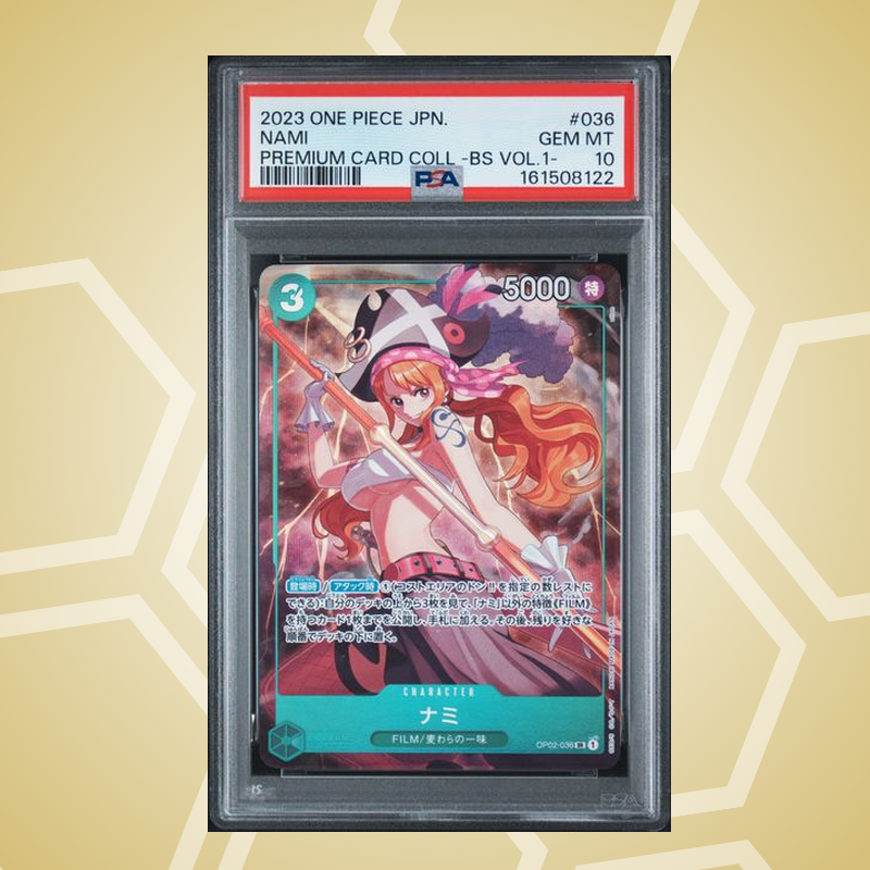 2023 One Piece Japanese Premium Card Collection -Best Selection Vol.1- #036 Nami – PSA 10